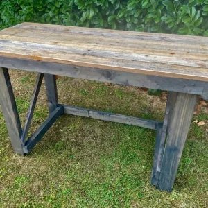 5ft Rustic Wooden Garden Pizza Oven BBQ Table Bench - Image 7