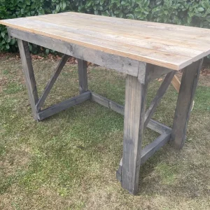 5ft Rustic Wooden Garden Pizza Oven BBQ Table Bench