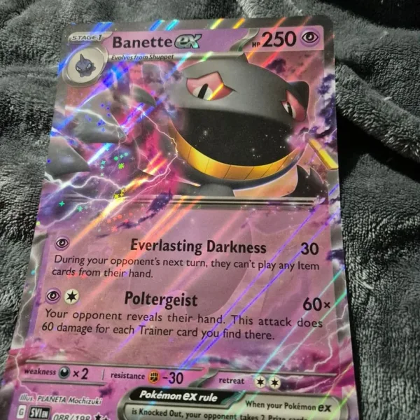 Jumbo Pokemon EX card - Banette