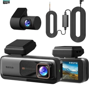 4K Dash Cam Front and Rear with Night Vision and GPS