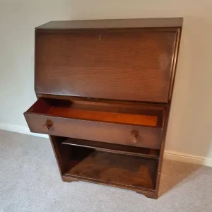 Oak Bureau in Dark Wood - Image 2