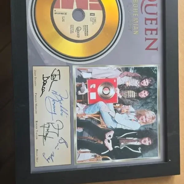 Signed Queen Picture with Disc