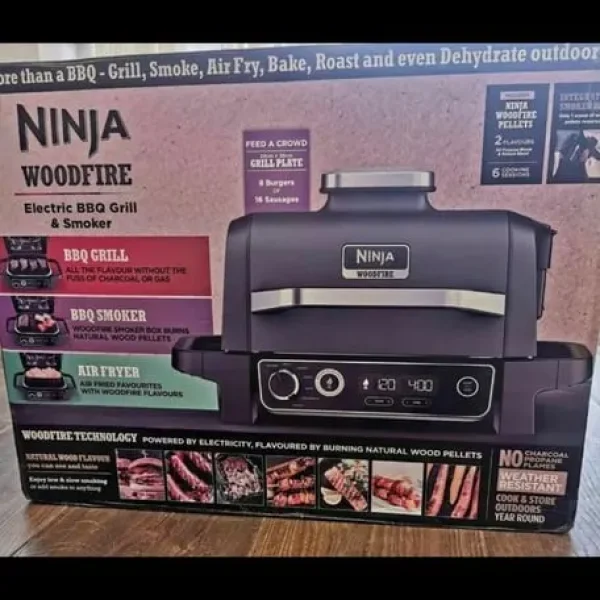 Ninja wood fire electric BBQ and grill