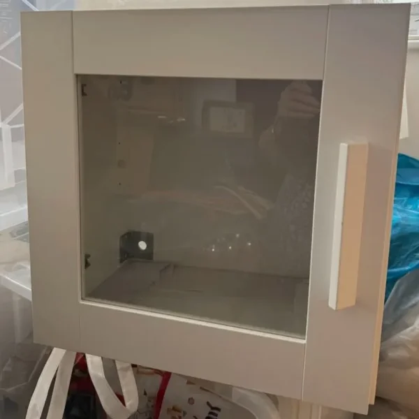 IKEA Brimnes White Square Glass Front Cabinet x 3