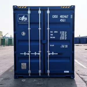 40ft High Cube Shipping Container - Gentian Blue RAL5010 - Image 2