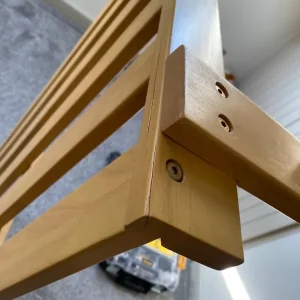 Solid Wood Futon Sofa Bed With Mattress And Cover - Image 8