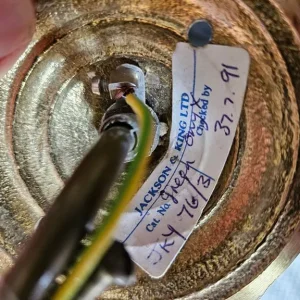 Pair of Vintage 3 Arm Brass & Onyx Ceiling Lights - Image 8