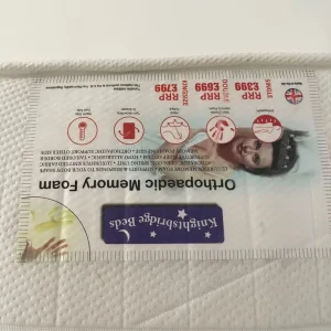 As-New Black Metal Bed / Futon (Foldable) with New Ortopedic Single Mattress - Image 4