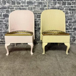 Pair of Vintage Lloyd Loom Style Chairs – Project Pieces - Image 2