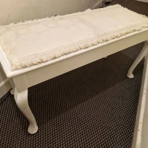 Vintage white Piano seat with storage