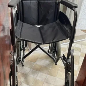 Aidapt Folding Push Wheelchair - Lightweight Aluminium with Hand Brakes - Image 2