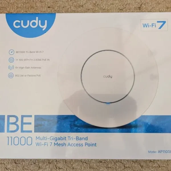 Cudy BE11000 Tri-Band Wi-Fi 7 Wireless Access Point PoE/DC