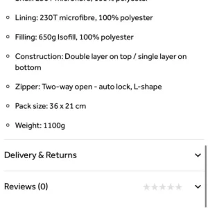 Camping Sleeping Bag - Excellent Condition junior - Image 4