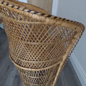 Vintage Retro Wicker Chair - Image 4