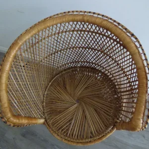 Vintage Retro Wicker Chair - Image 5