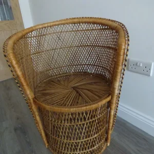 Vintage Retro Wicker Chair - Image 6