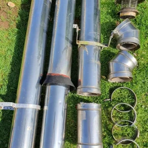 Class1 twinwall flue for wood burner multi fuel stove or oil boiler