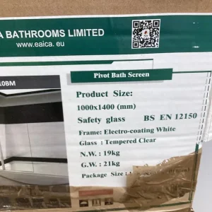 Bath shower screen. Never installed.