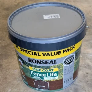 Ronseal "One Coat Fence Life" 12L Dark Oak Unopened - as new