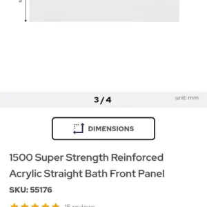 Bath panels as new. Straight Front and End Panel - Image 4