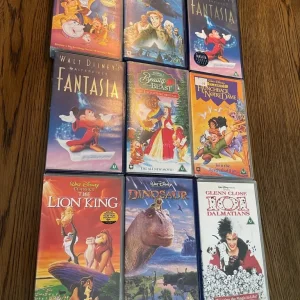 Disney joblot vhs video vcr tapes collectors mixed retro vintage film cartoon 9x cassette tapes