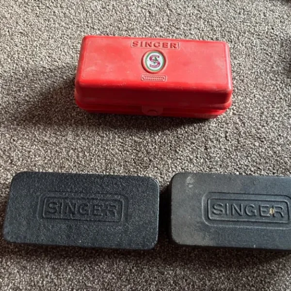 Vintage Singer Accessory Box’s x 2 & Button hole maker