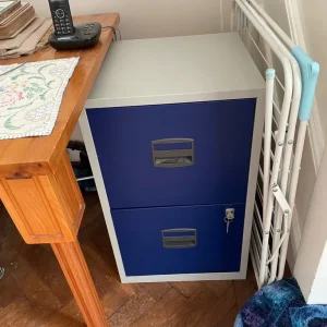 2 drawer filing cabinet with file carriers