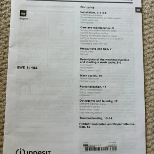 Indesit EWD 81482 7kg load washing machine for sale - Image 2