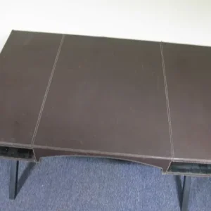 Art Deco Desk with faux leather top and metal legs - Image 5