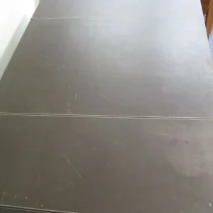 Art Deco Desk with faux leather top and metal legs - Image 7