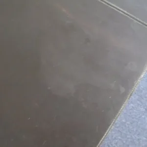 Art Deco Desk with faux leather top and metal legs - Image 8