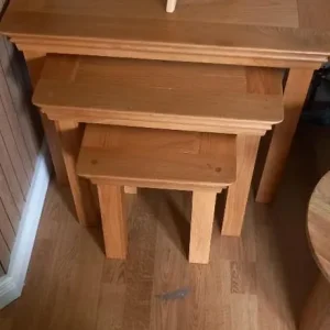 Between £30 and £55 - 3 and 2 seater sofas, cuddle chair, tub chair, Rug and oak furniture - Image 2