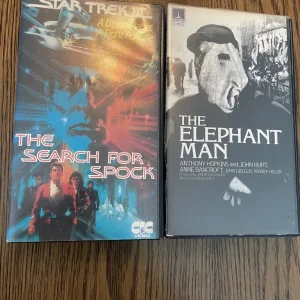 Vhs video tape film vintage vcr movie the elephant man star trek 3 the search for spock collectable
