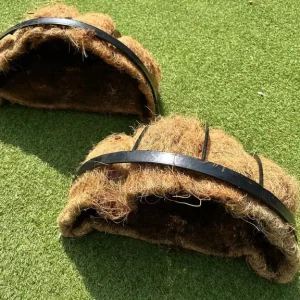 Half moon wall hanging baskets with liners - Image 5