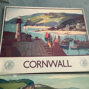 GWR X2 CANVAS MAPS OF DEVON & CORNWALL 60x48 CM - Image 6