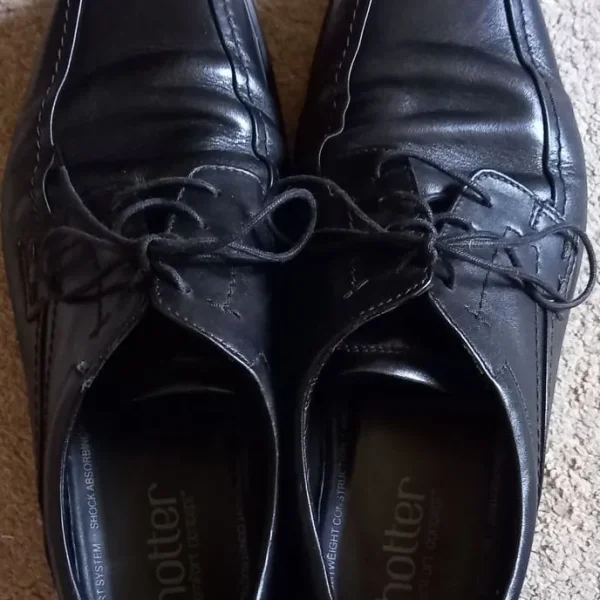 Men's Black Leather Shoes Size 9 Hotter