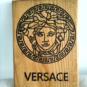 SOLID WOOD 12 INCH X 9 INCH VERSACE PLAQUE READY TO HANG ON THE WALL