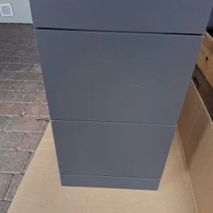 Roca Dark Grey Vanity Unit with Chrome Handles - Image 2