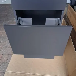 Roca Dark Grey Vanity Unit with Chrome Handles