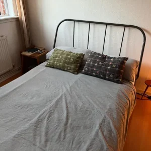 Double Bed Frame Ikea Kopardal grey metal - Image 3