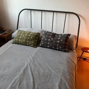 Double Bed Frame Ikea Kopardal grey metal