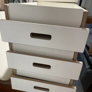 Long Desk with 8 Shelves and 16 Drawers - Image 4