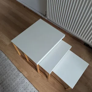 Habitat white nested tables