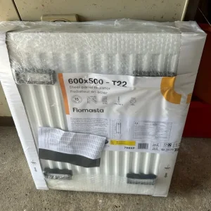 Flomasta central heating radiator 600x500mm white - Image 2