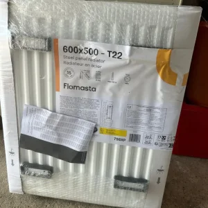 Flomasta central heating radiator 600x500mm white