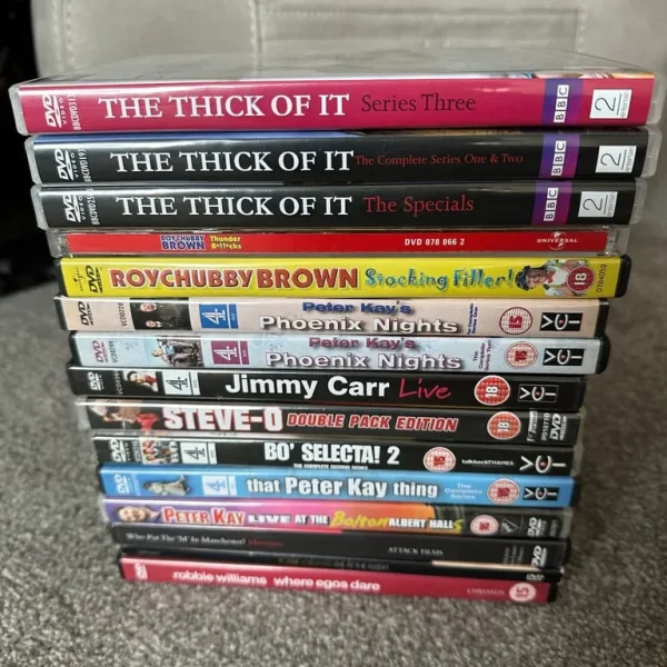 Comedy and music dvd’s