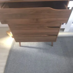 sweeek - 4-drawer chest with walnut wood effect Nepal Walnut wood-effect - Image 3