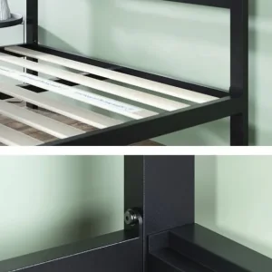 king size Metal Bed with Slatted Headboard - Image 2