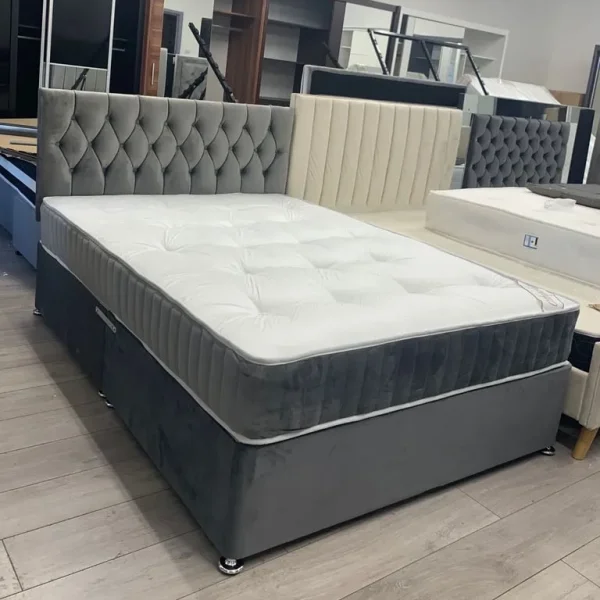brand new divan king size bed with mattress & headboard in awesome design ~~ order now