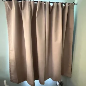 2 PAIRS OF "DUNELM" BLACK-OUT CURTAINS IN BEIGE COLOUR - Image 3